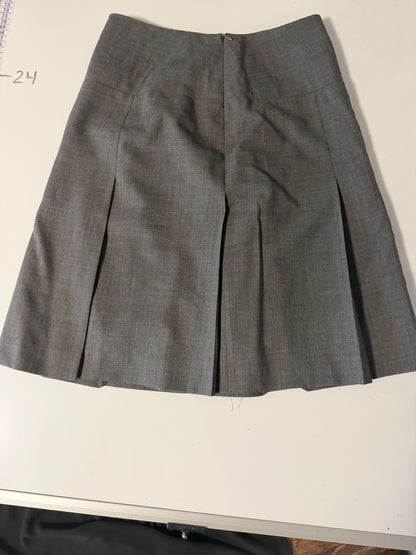 bergdorf goodman 24" grey pleated skirt