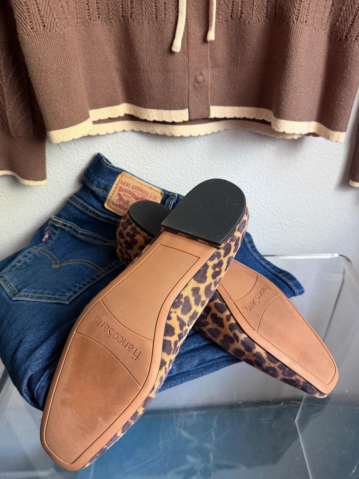 Franco Sarto NEW animal print slip on size 10