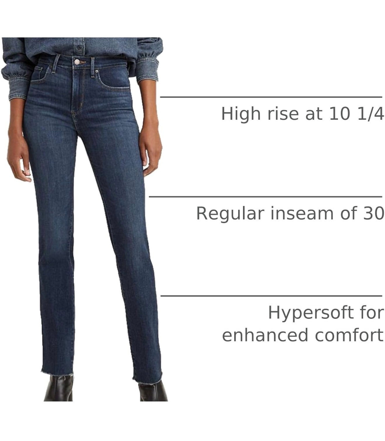 Levi's Womens 724 High Rise Straight size 28 Ankle Length Cut Off FREE SHIPPING