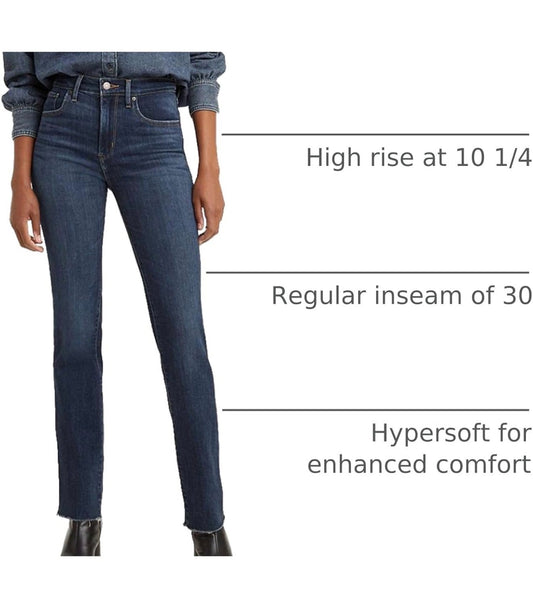 Levi's Womens 724 High Rise Straight size 28 Ankle Length Cut Off FREE SHIPPING