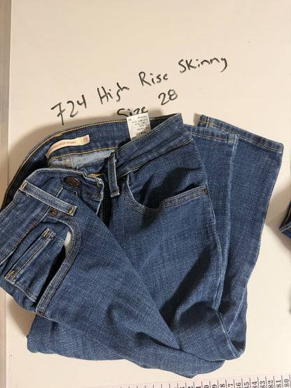 Levi's Womens 721 High Rise Skinny Size 28