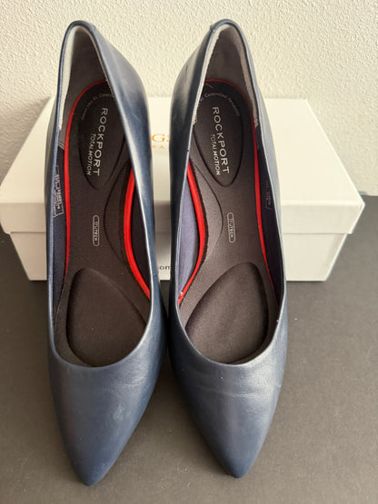 SIze 10.5 Navy Blue 2" Kitten Heel Rockport Pump you can wear  all day!   (M89439)